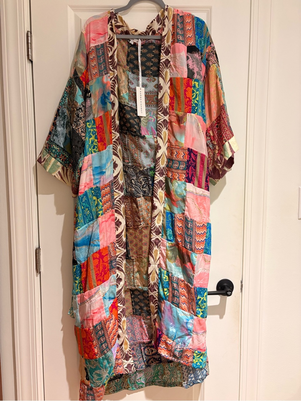 Karma highway multi-colored Patchwork kimono